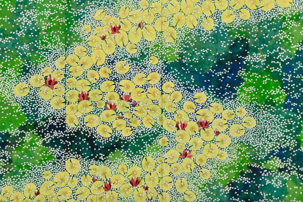 Tentoonstelling "Hiramatsu Reiji. Symfonie van de waterlelies" in de tuinen van Monet in Giverny